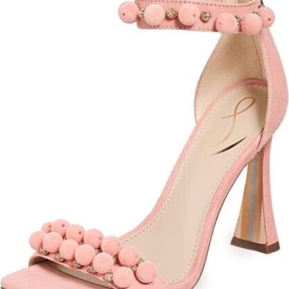 Sam Edelman Luella Canyon Clay Squared Toe Ankle Strap Spool Heeled Sandals - Picture 7 of 10